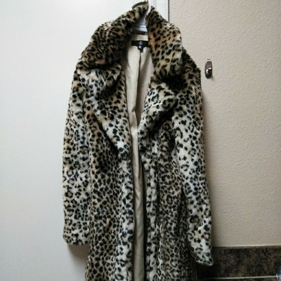missguided leopard coat